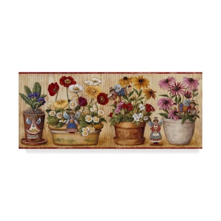 Lisa Audit 'Flower Pots' Canvas Art,8x19